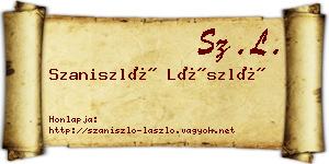Szaniszló László névjegykártya